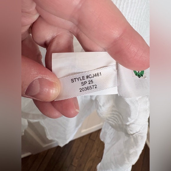 J.Crew Lace-Trim Cinched-Waist Cotton Voile Top – White – Size XS | Romantic - Picture 14 of 14